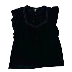NEW Dalia Crepe 100% Viscose Top | Black